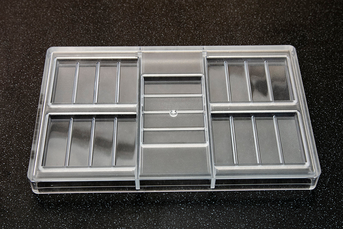 CW2053 - Chocolate World - Chocolate Bar 48 g Tablet Polycarbonate Mould