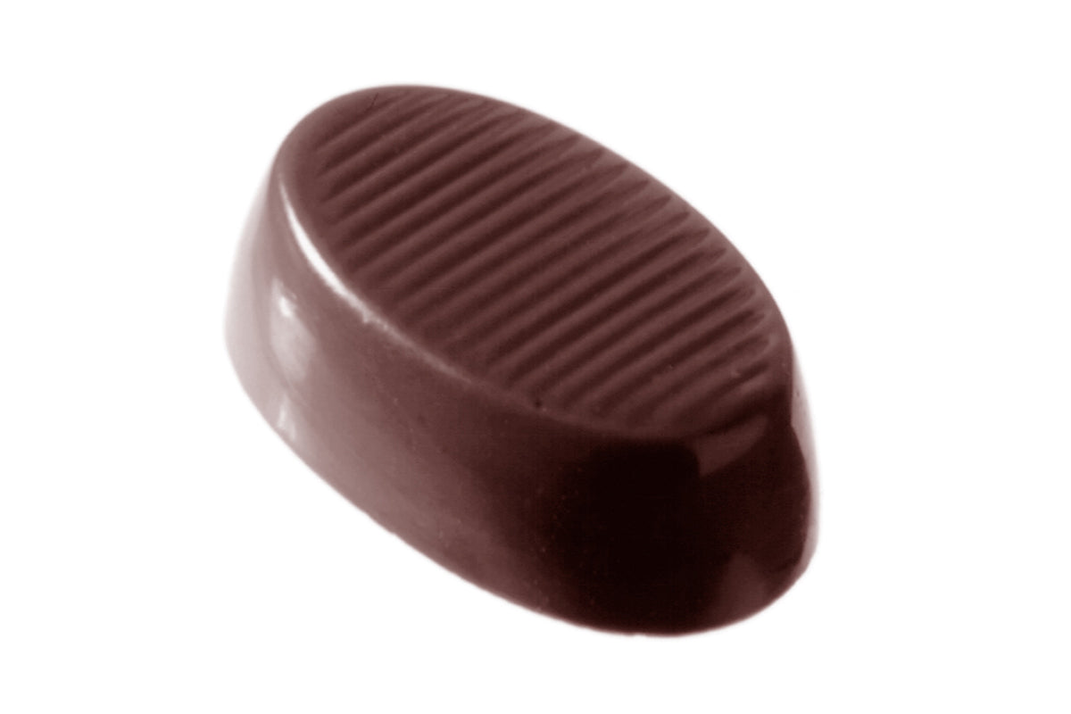 CW2075 - Chocolate World - Chocolate Oval Short Polycarbonate Mould