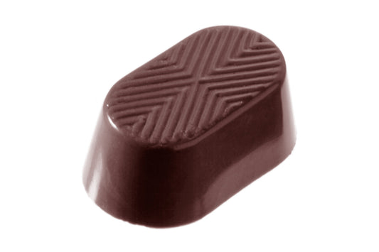 CW2077 - Chocolate World - Chocolate Oval Drawing Polycarbonate Mould