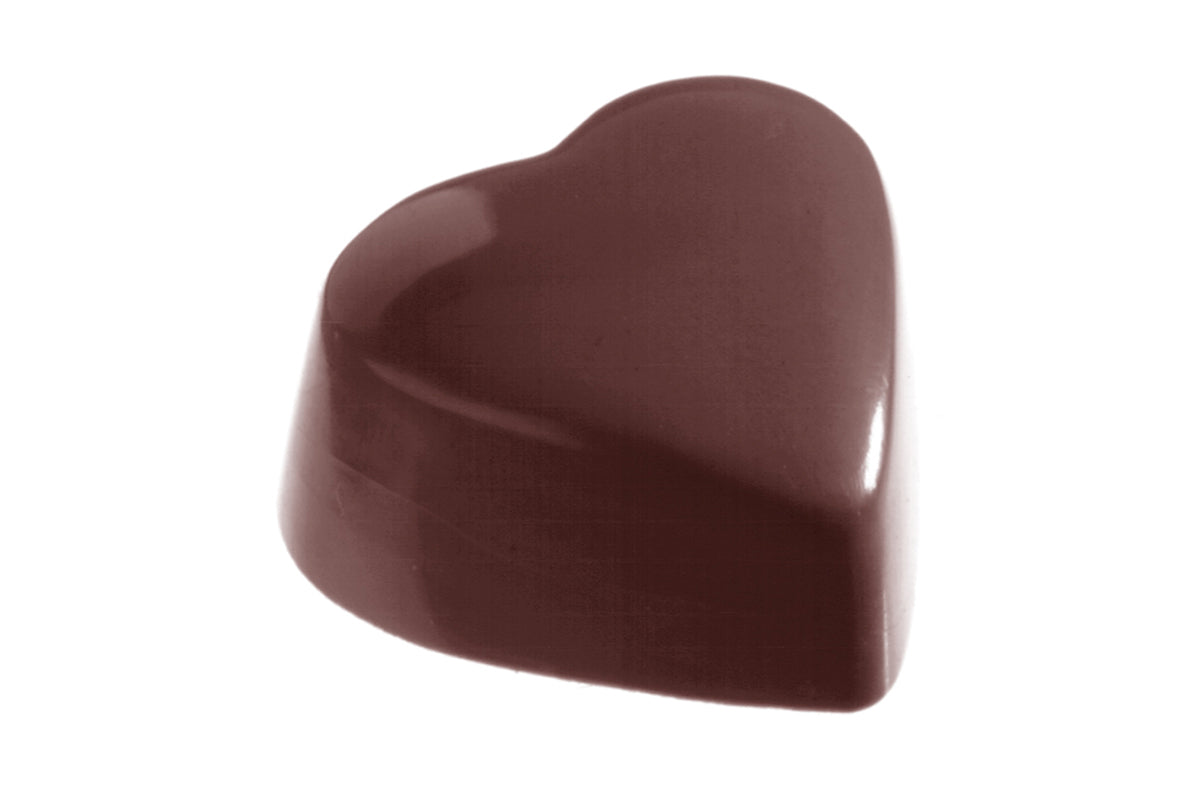 CW2087 - Chocolate World - Chocolate Heart High Flat Polycarbonate Mould