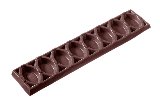 CW2101 - Chocolate World - Chocolate Tablet 8 Oval Polycarbonate Mould