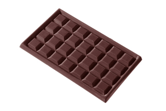 CW2108 - Chocolate World - Chocolate Tablet 4 x 7 Flat Polycarbonate Mould