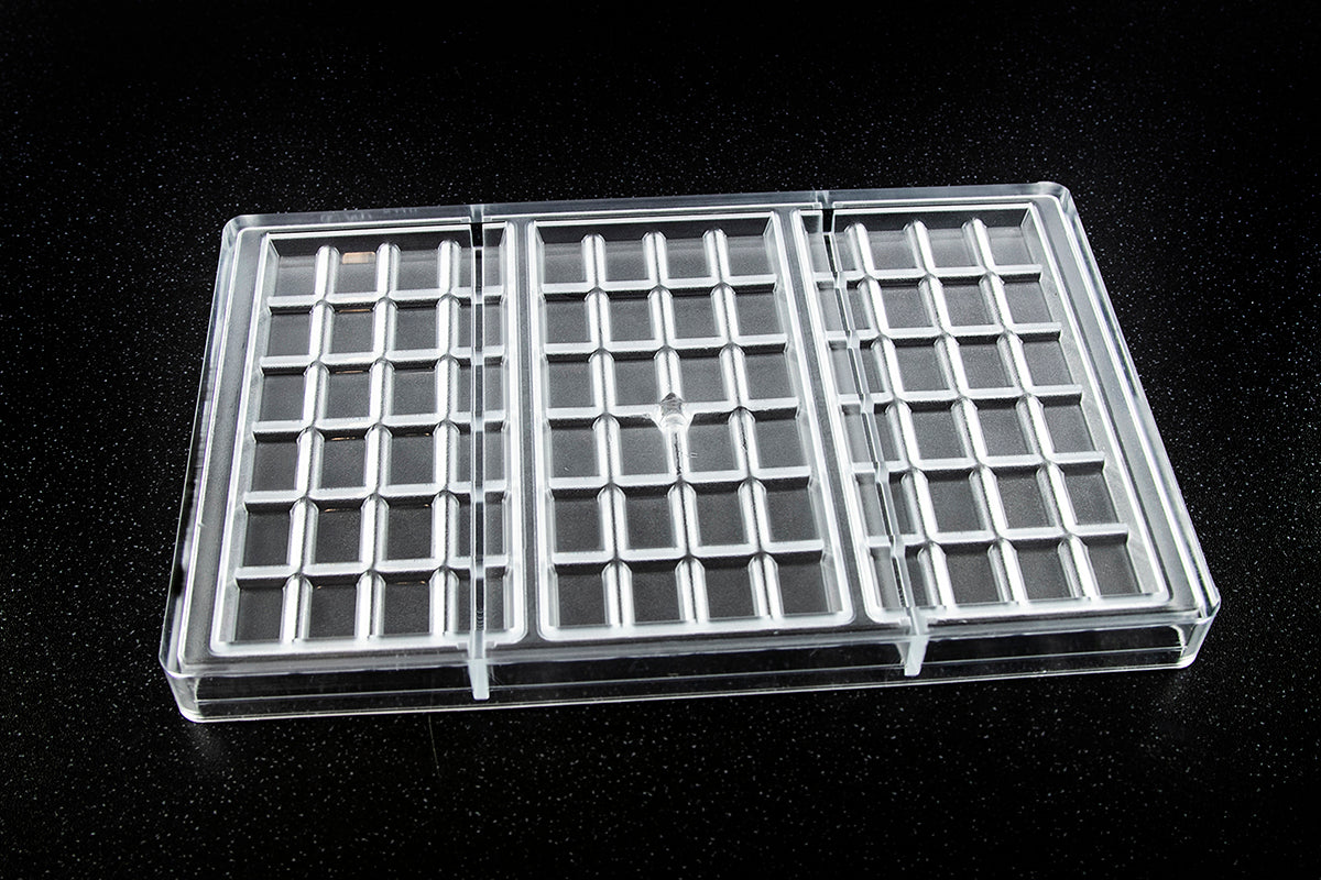 CW2110 - Chocolate World - Rectangle 90 g Tablet Polycarbonate Mould