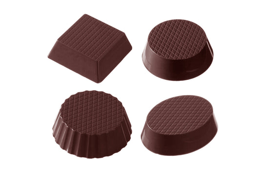 CW2112 - Chocolate World - Petit Four Cup 4 Figures Polycarbonate Mould