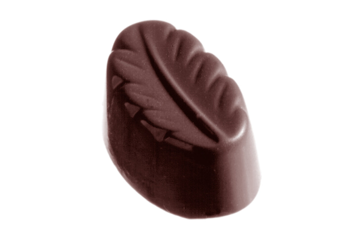 CW2179 - Chocolate World - Chocolate Small Leaf Long Polycarbonate Mould