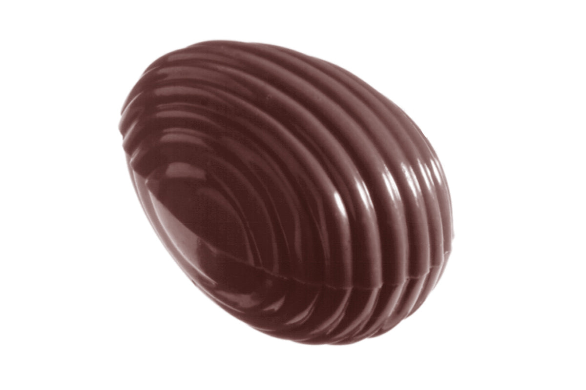 CW2203 - Chocolate World - Striped Egg 32 mm Polycarbonate Mould