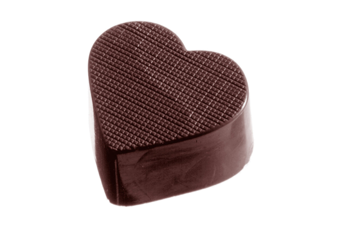 CW2245 - Chocolate World - Heart Checkered Polycarbonate Mould