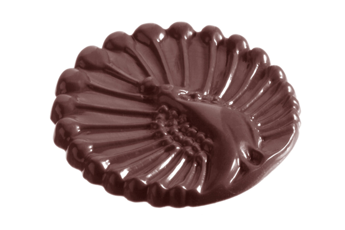 CW2250 - Chocolate World - Peacock Caraque Polycarbonate Mould