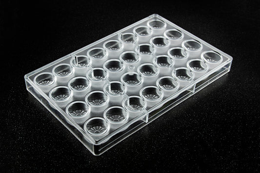 CW2284 - Chocolate World - French Round 28 mm Polycarbonate Mould