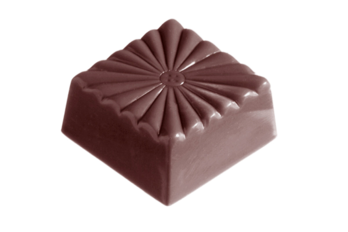 CW2285 - Chocolate World - Chocolate French Carre Polycarbonate Mould