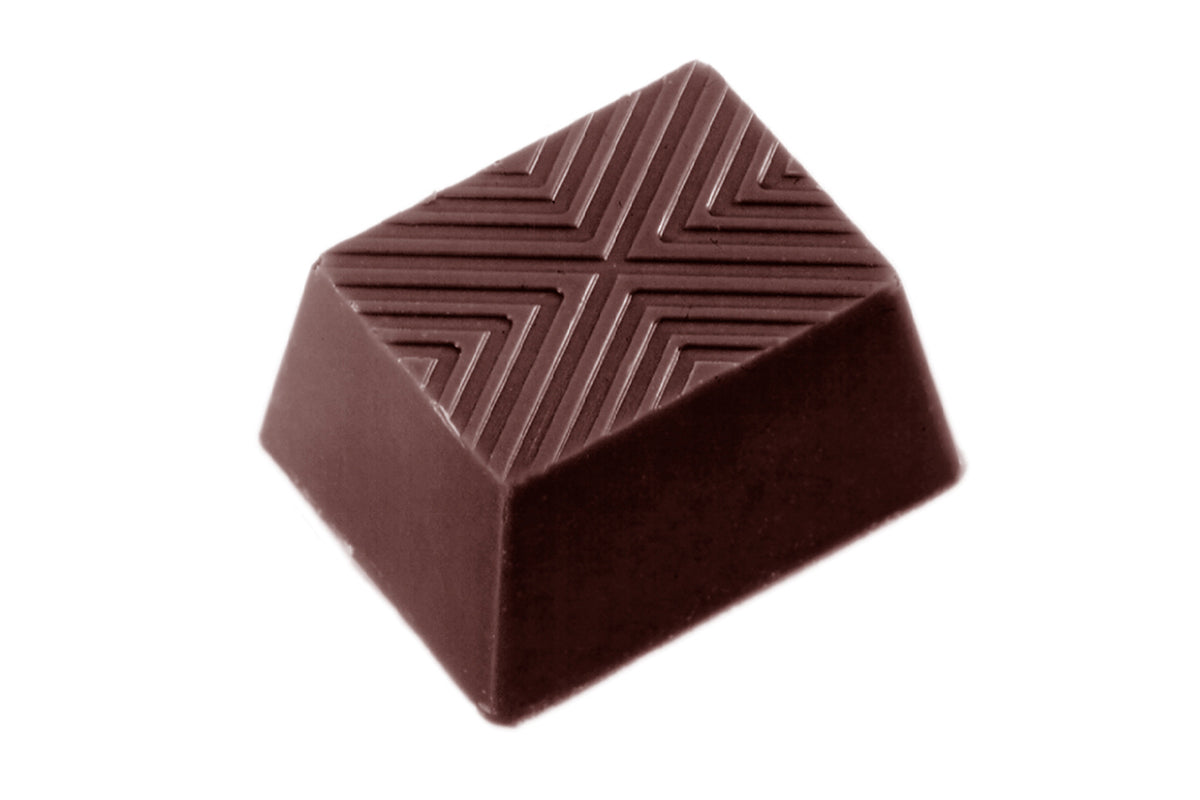 CW2307 - Chocolate World - Chocolate Square Lined Polycarbonate Mould
