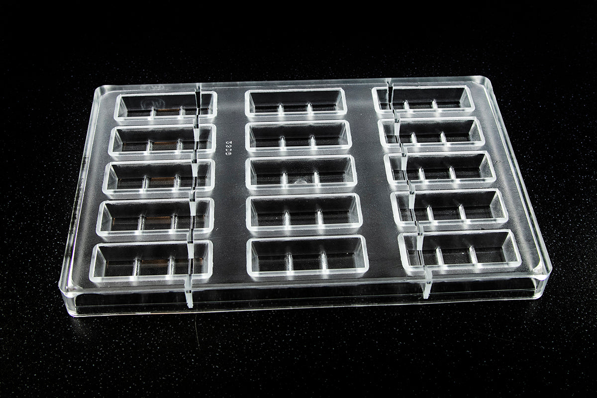 CW2309 - Chocolate World - Snack Tablet Bar Polycarbonate Mould