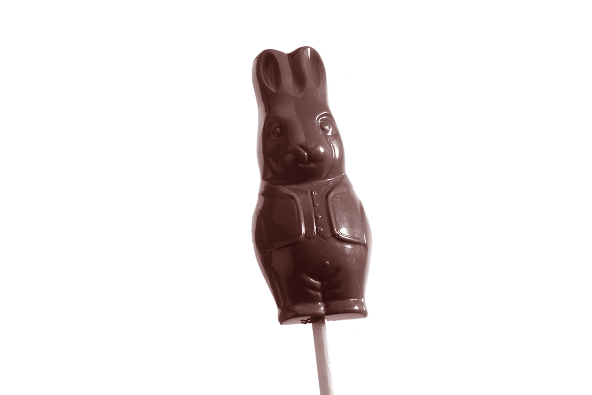 CW2317 - Chocolate World - Chocolate Lollipop Hare Polycarbonate Mould