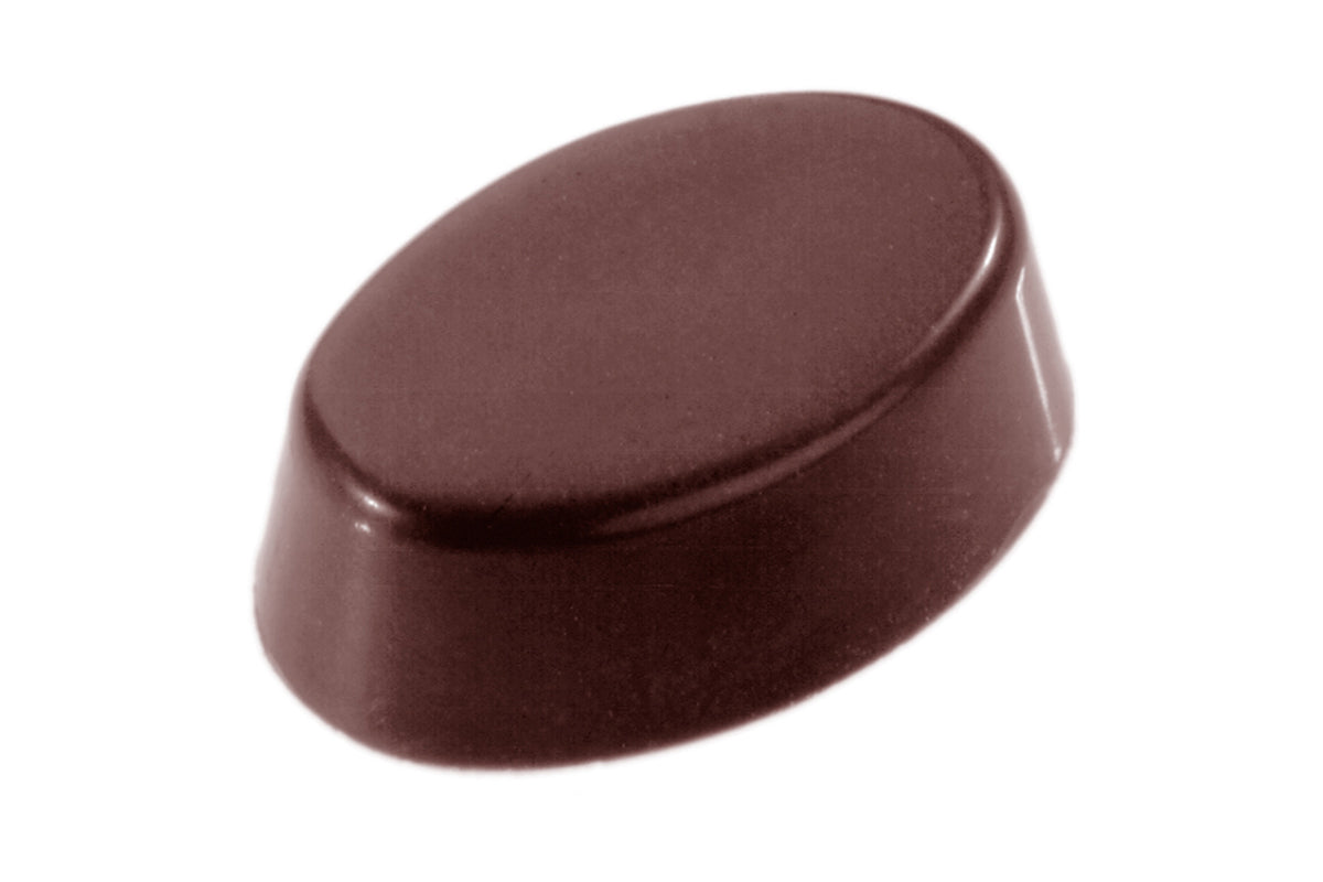 CW2331 - Chocolate World - Chocolate Oval Plain 5 x 8 Polycarbonate Mould