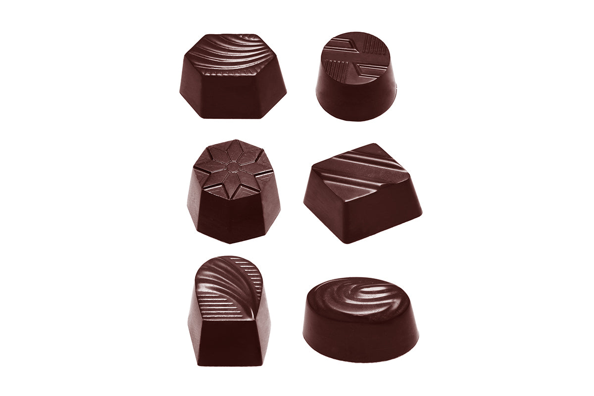 CW2371 - Chocolate World - Assortment Small 6 Figures Polycarbonate Mould