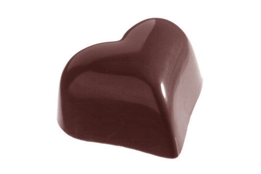 CW2372 - Chocolate World - Chocolate Heart Round Polycarbonate Mould