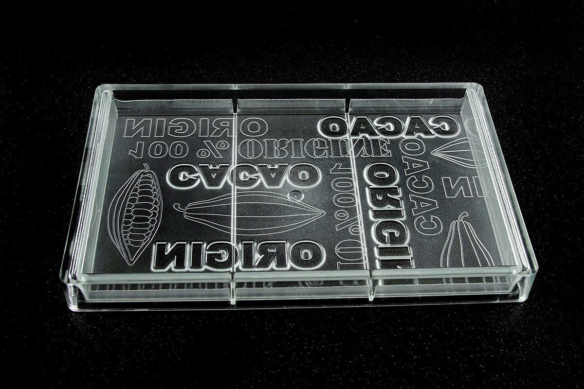 CW2393 - Chocolate World - 1Kg +/- Solid Bar Tablet Polycarbonate Mould