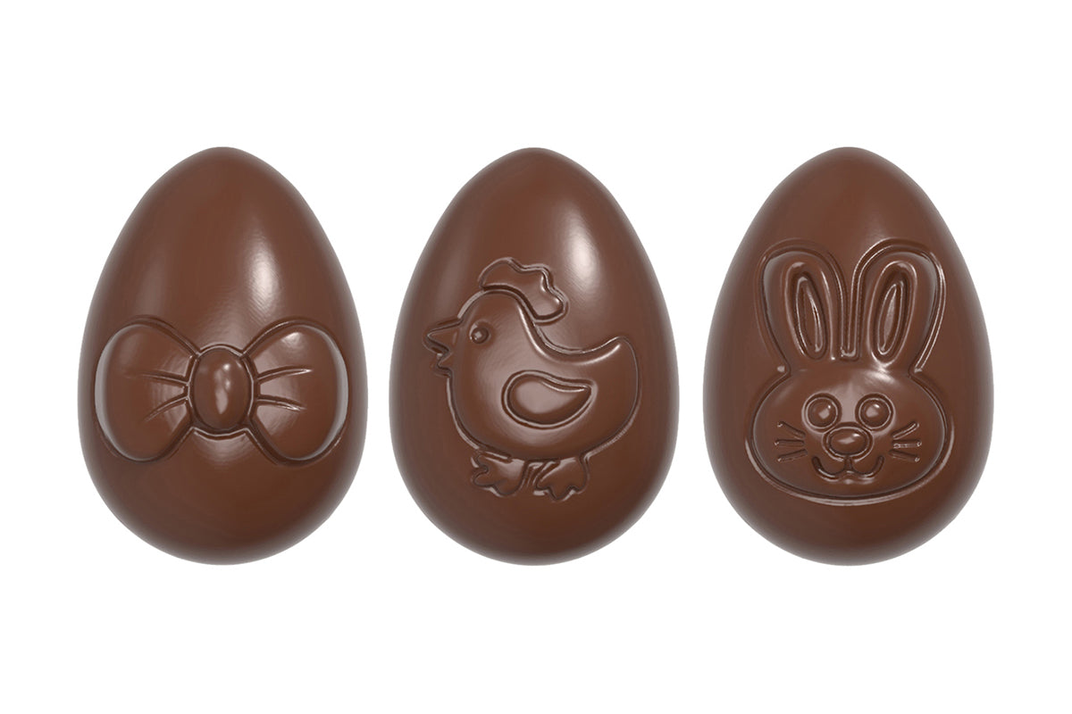 CW2395 - Chocolate World - Small Funny Egg Polycarbonate Mould