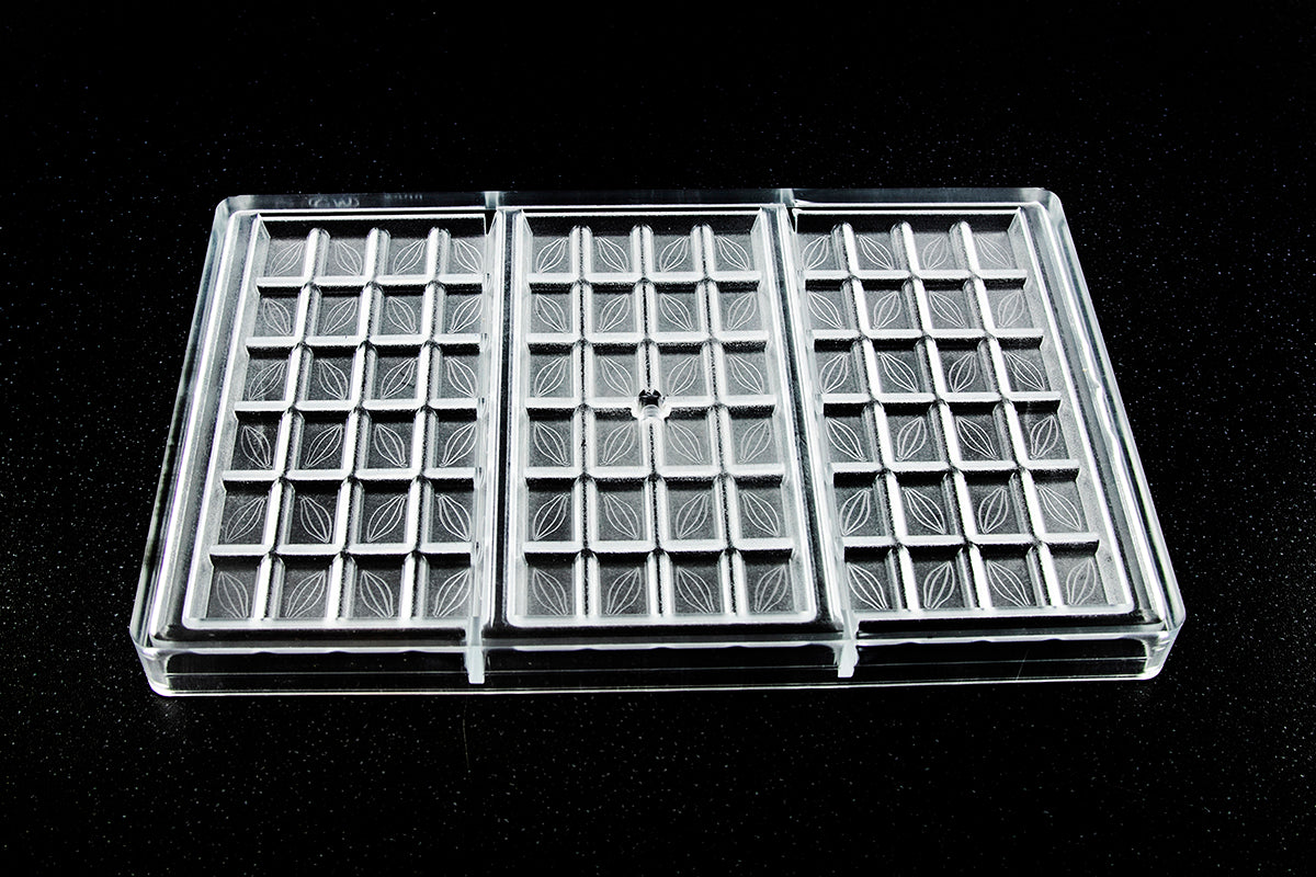 CW2398 - Chocolate World - Cocoa Bean Tablet Polycarbonate Mould