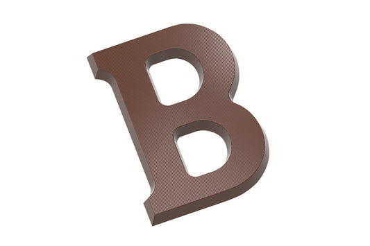 CW2401 - Chocolate World - Chocolate Letter B 135 g Polycarbonate Mould