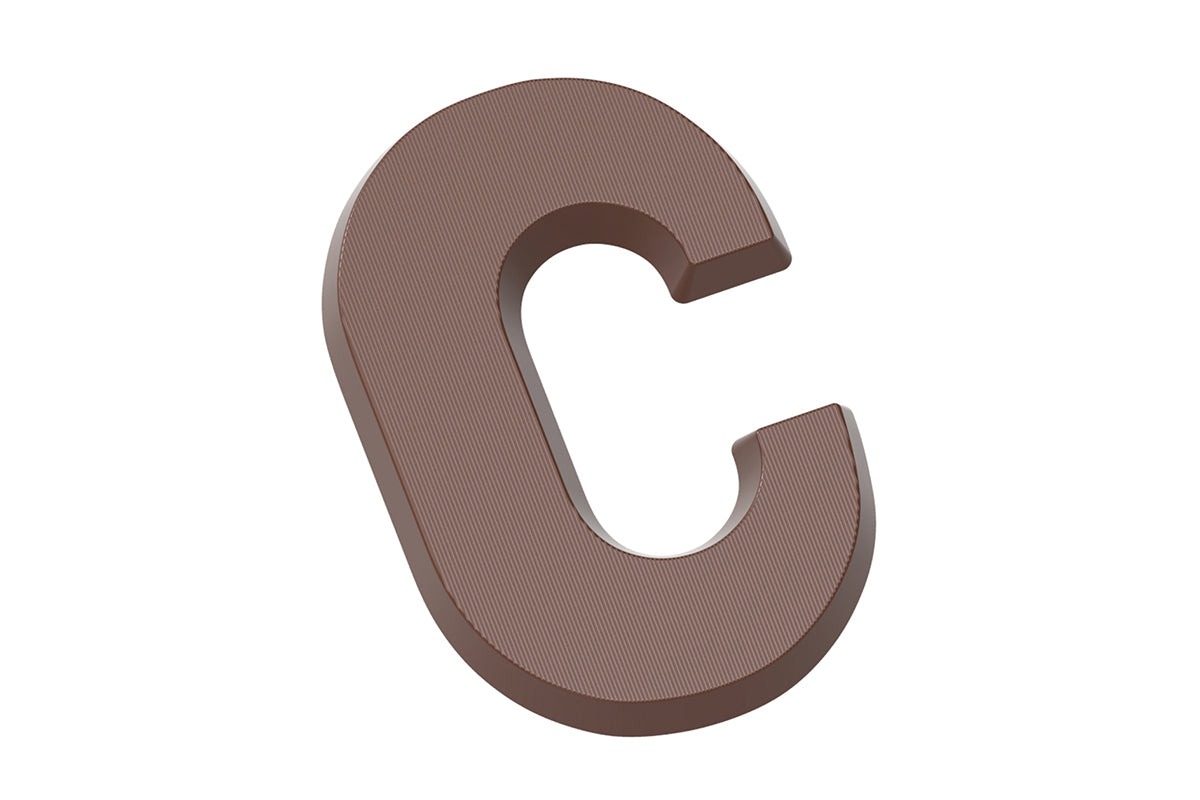 CW2402 - Chocolate World - Chocolate Letter C 135 g Polycarbonate Mould