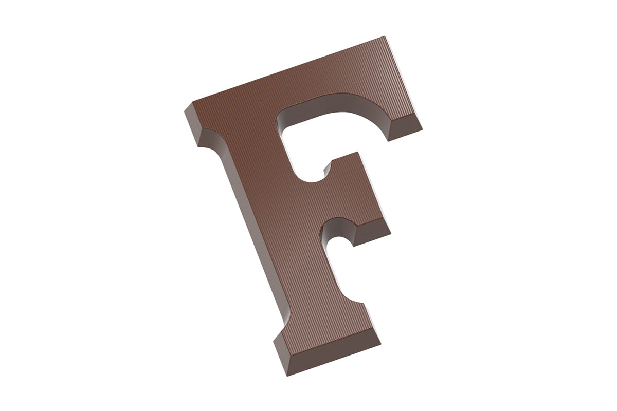 CW2405 - Chocolate World - Chocolate Letter F 135 g Polycarbonate Mould