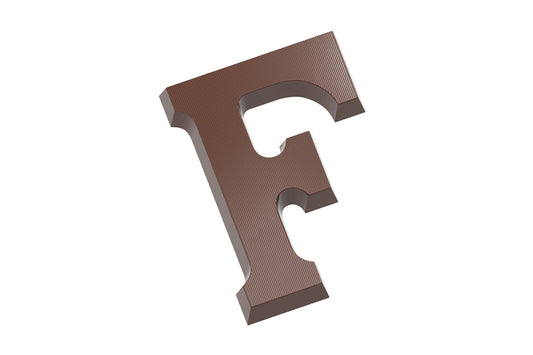 CW2405 - Chocolate World - Chocolate Letter F 135 g Polycarbonate Mould