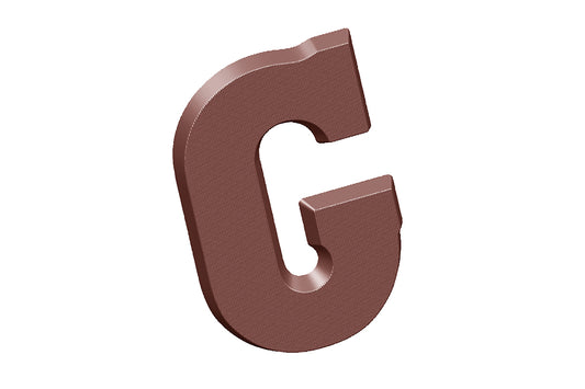 CW2406 - Chocolate World - Chocolate Letter G 135 g Polycarbonate Mould