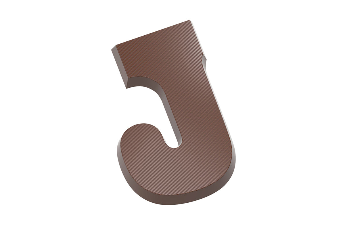 CW2409 - Chocolate World - Chocolate Letter J 135 g Polycarbonate Mould