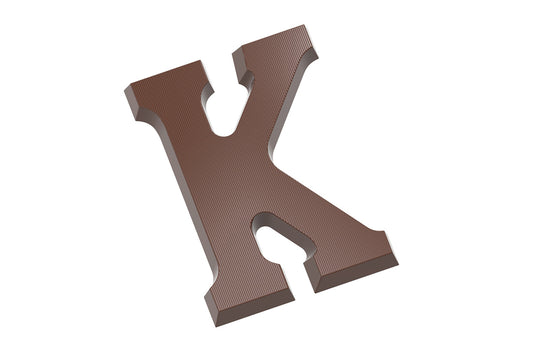 CW2410 - Chocolate World - Chocolate Letter K 135 g Polycarbonate Mould