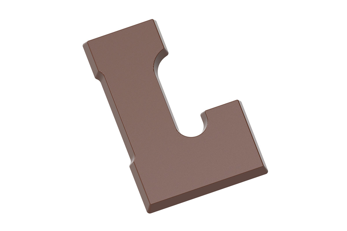 CW2411 - Chocolate World - Chocolate Letter L 135 g Polycarbonate Mould