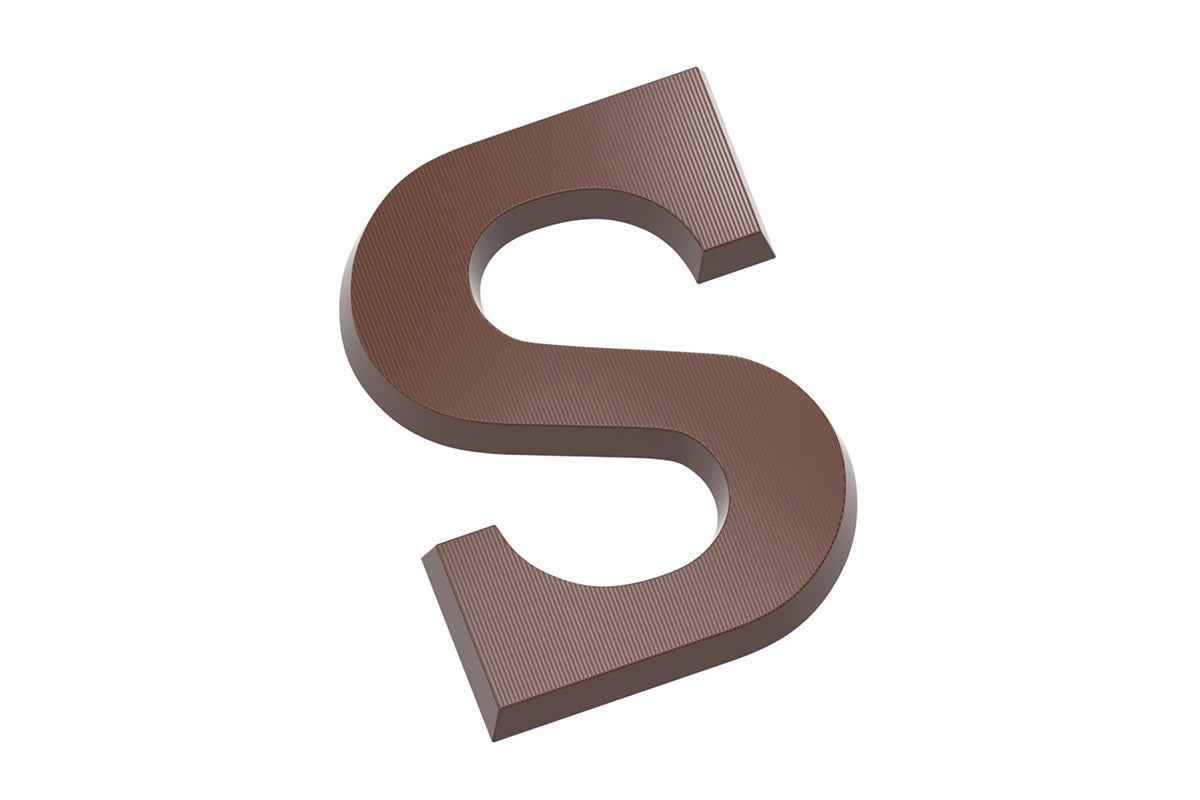 CW2418 - Chocolate World - Chocolate Letter S 135 g Polycarbonate Mould