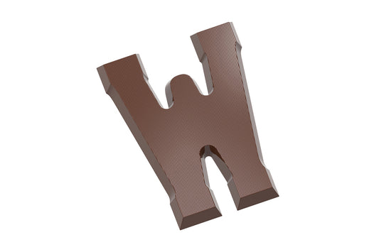 CW2422 - Chocolate World - Chocolate Letter W 135 g Polycarbonate Mould