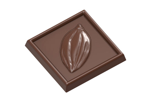 CW2431 - Chocolate World - Caraque Cocoa Bean Polycarbonate Mould
