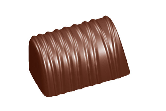 CW2432 - Chocolate World - Buche With Stripes Polycarbonate Mould