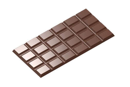CW2437 - Chocolate World - Tablet 60 g 4x6 Rectangle Polycarbonate Mould