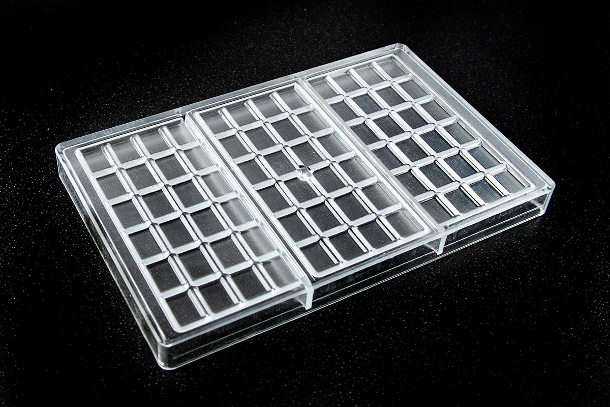 CW2437 - Chocolate World - Tablet 60 g 4x6 Rectangle Polycarbonate Mould