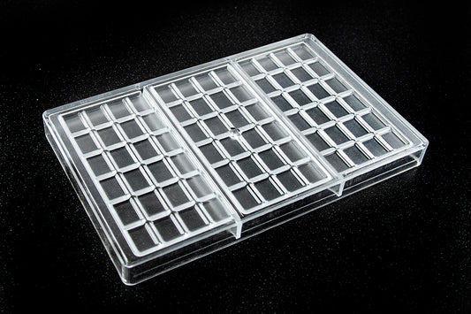 CW2437 - Chocolate World - Tablet 60 g 4x6 Rectangle Polycarbonate Mould
