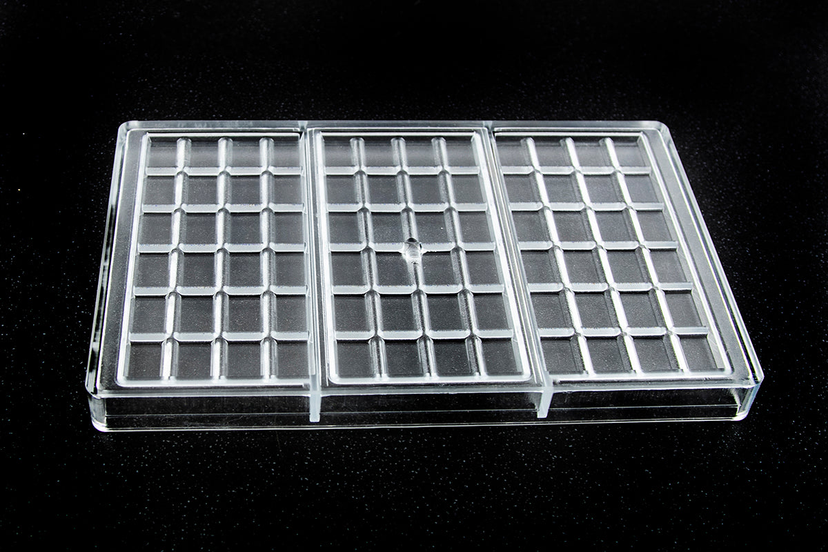 CW2437 - Chocolate World - Tablet 60 g 4x6 Rectangle Polycarbonate Mould