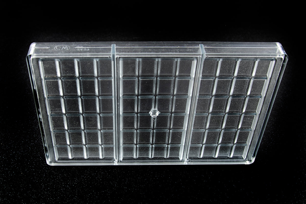 CW2437 - Chocolate World - Tablet 60 g 4x6 Rectangle Polycarbonate Mould
