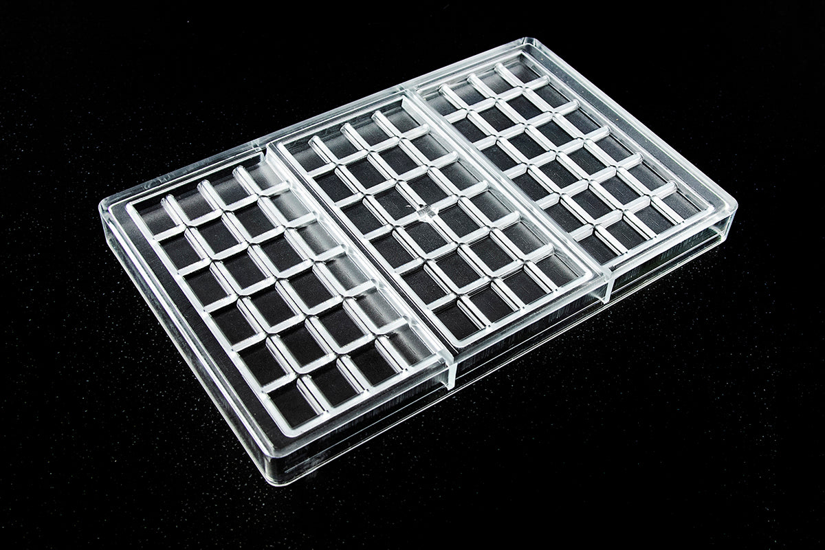 CW2438 - Chocolate World - Rectangle 70 g Tablet Polycarbonate Mould