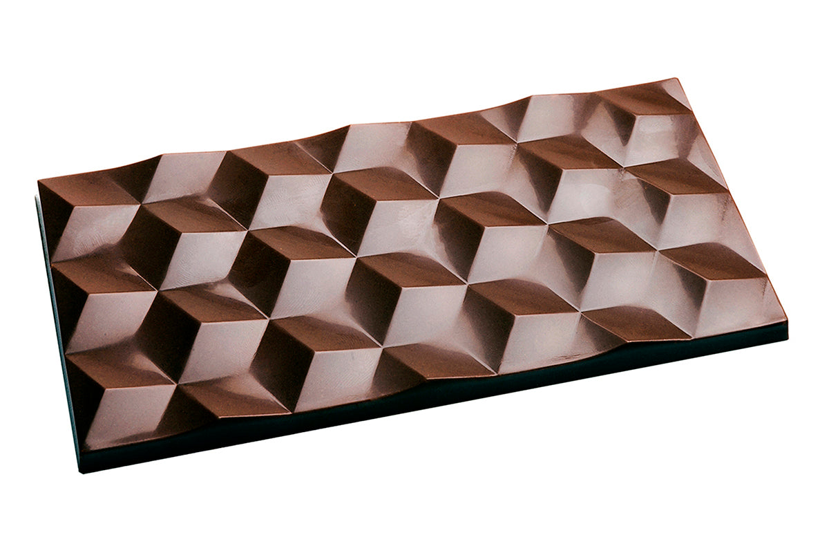 CW2448 - Chocolate World - Facet 80 g Tablet Polycarbonate Mould