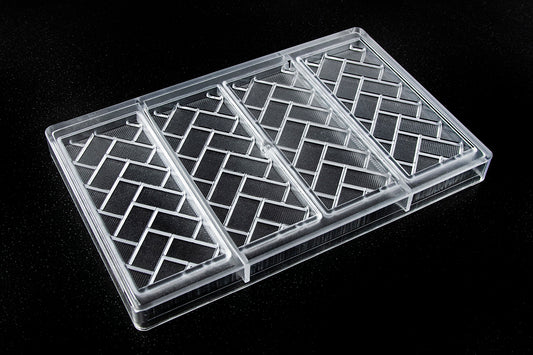 CW2453 - Chocolate World - Oblique Cubes Tablet Polycarbonate Mould