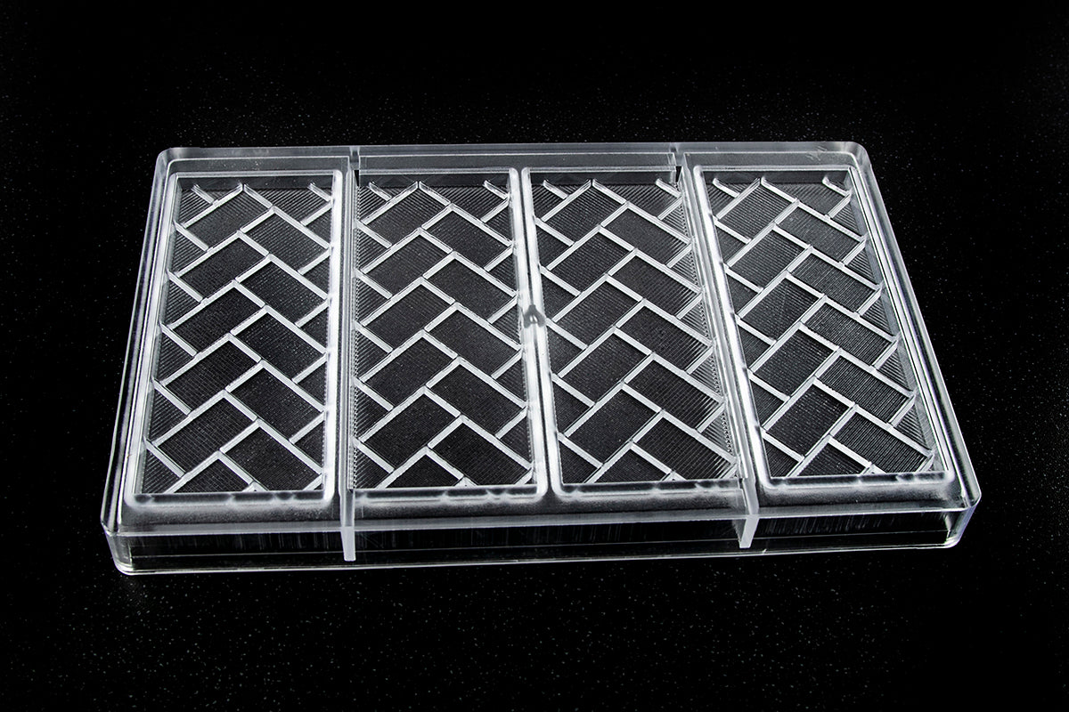CW2453 - Chocolate World - Oblique Cubes Tablet Polycarbonate Mould