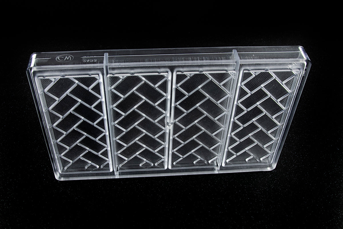 CW2453 - Chocolate World - Oblique Cubes Tablet Polycarbonate Mould