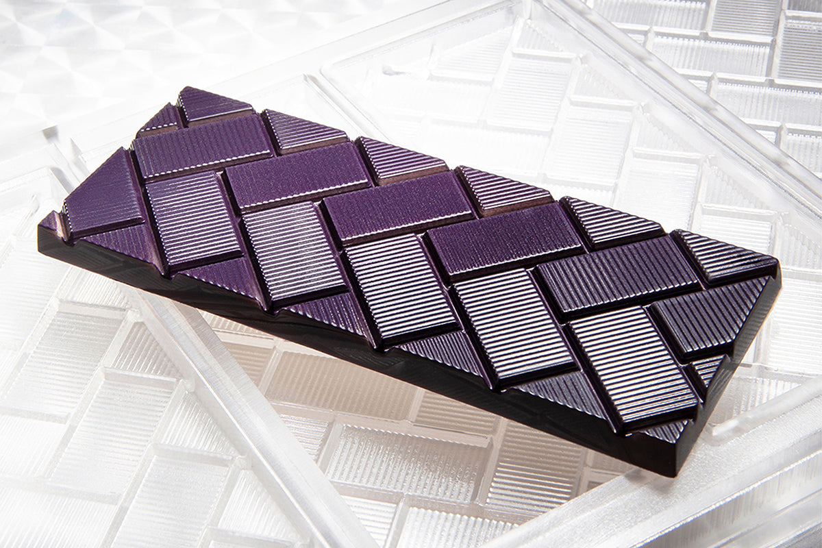 CW2453 - Chocolate World - Oblique Cubes Tablet Polycarbonate Mould