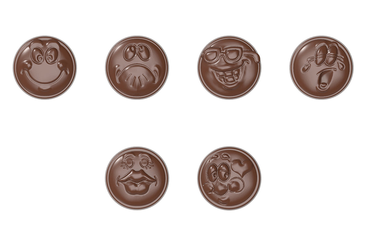 CW2457 - Chocolate World - Chocolate Smiley Polycarbonate Mould