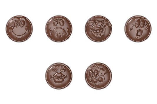 CW2457 - Chocolate World - Chocolate Smiley Polycarbonate Mould