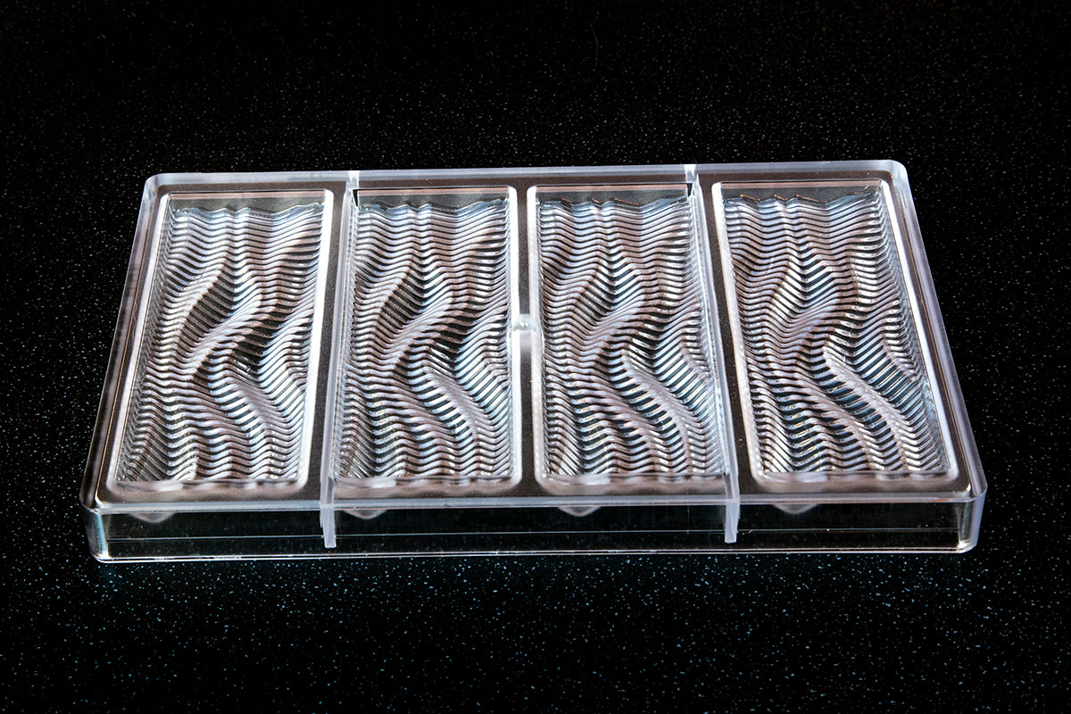CW2459 - Chocolate World - Wind Waves Tablet Polycarbonate Mould