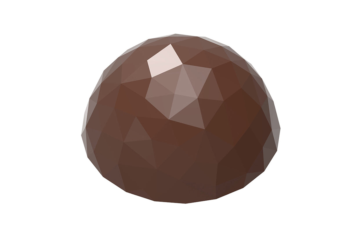 CW2470 - Chocolate World - Half Sphere Facet Ø 30 mm Polycarbonate Mould